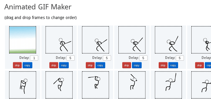 Setting up first frame