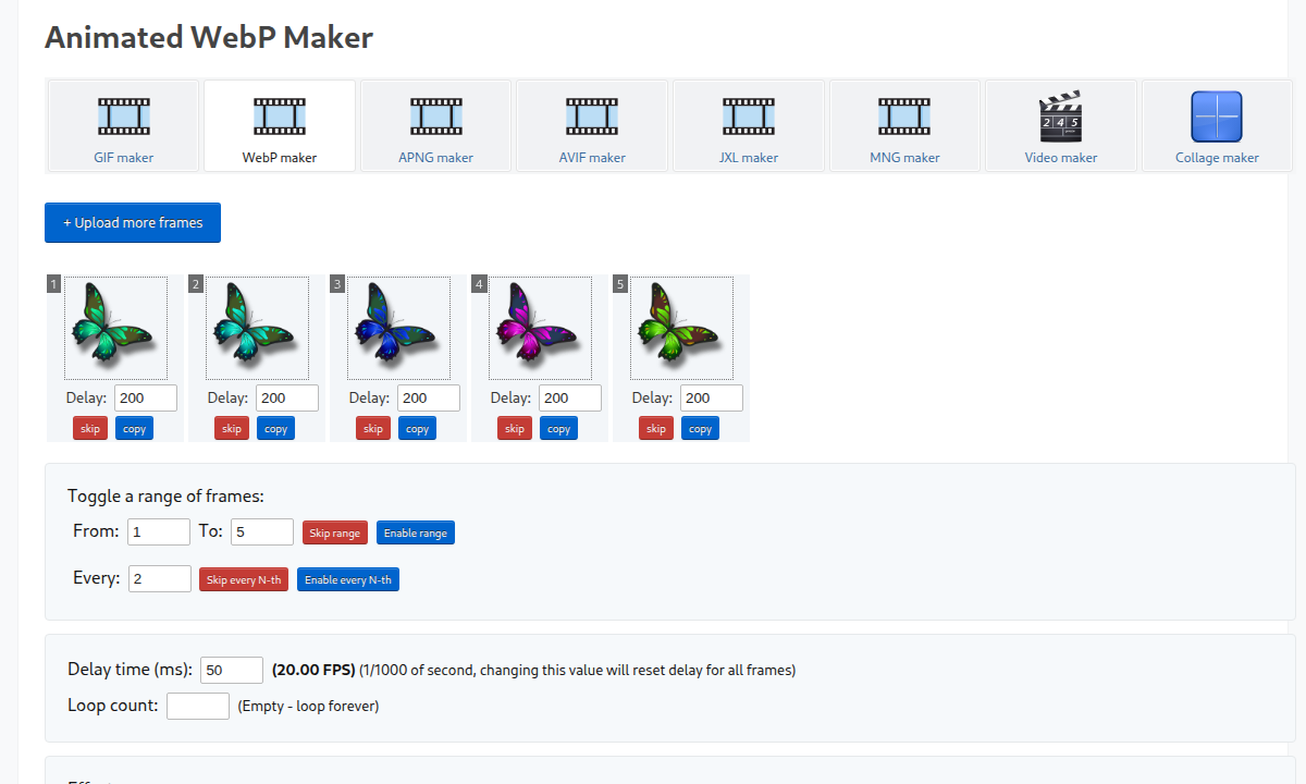Animated WebP Maker