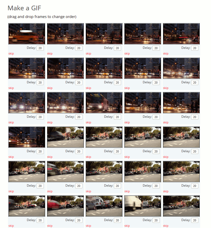 GIF frame editor
