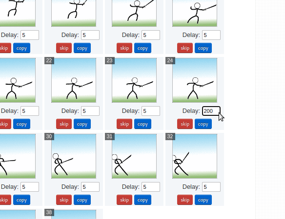 Pausing a GIF in ezgif.org gifmaker tool